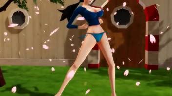 -MMD One Piece- Nico Robin twerking and dancing